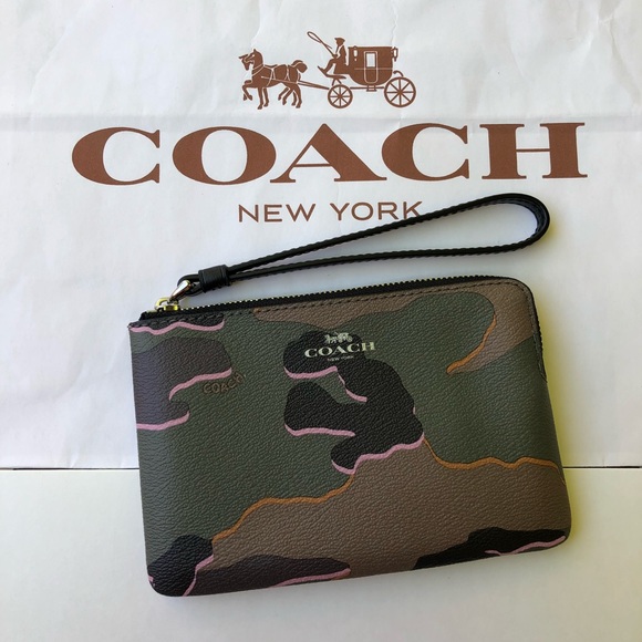 🎀🎀Coach Corner Zip Wallet Camo Print F32074 - Picture 2 of 6